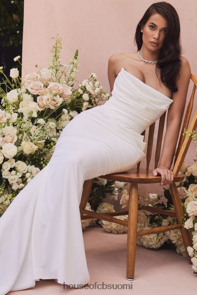 House of CB esmee ivory draped olkaimeton morsiuspuku - rajoitettu painos Z000Z1155 häät