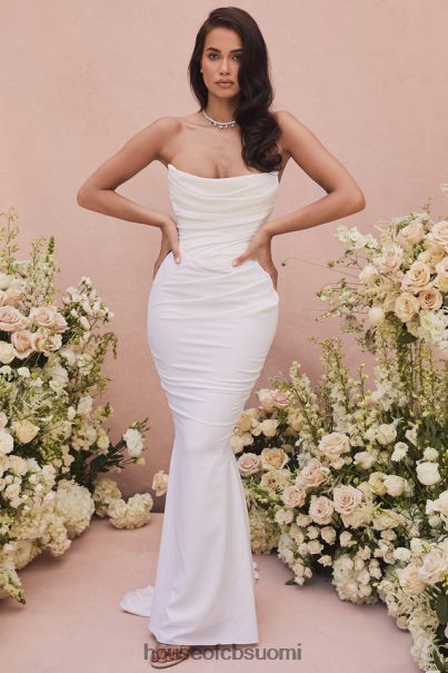 House of CB esmee ivory draped olkaimeton morsiuspuku - rajoitettu painos Z000Z1155 häät