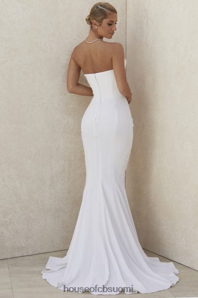 House of CB esmee ivory draped olkaimeton morsiuspuku - rajoitettu painos Z000Z1155 häät