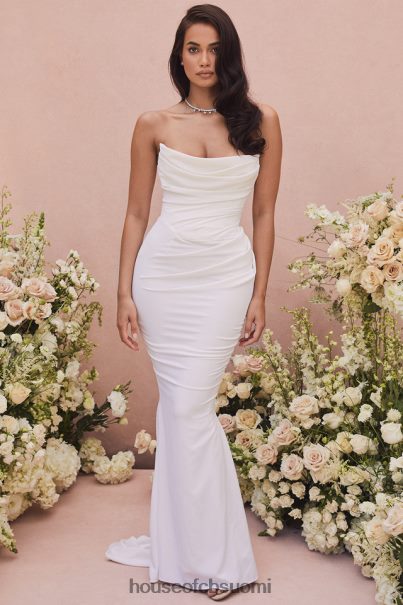 House of CB esmee ivory draped olkaimeton morsiuspuku - rajoitettu painos Z000Z1155 häät
