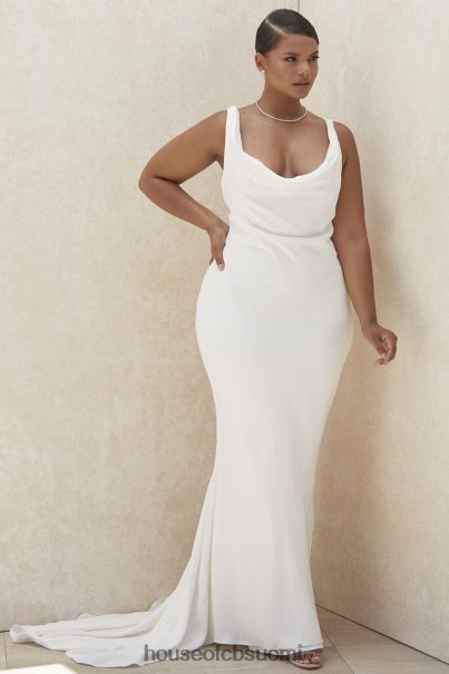 House of CB odette ivory draped morsiuspuku - rajoitettu painos Z000Z1162 häät