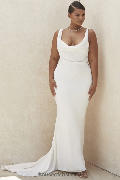 House of CB odette ivory draped morsiuspuku - rajoitettu painos Z000Z1162 häät