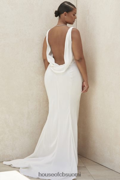 House of CB odette ivory draped morsiuspuku - rajoitettu painos Z000Z1162 häät