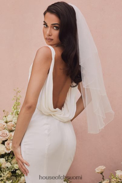 House of CB odette ivory draped morsiuspuku - rajoitettu painos Z000Z1162 häät