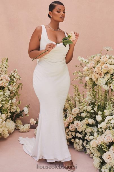 House of CB odette ivory draped morsiuspuku - rajoitettu painos Z000Z1162 häät