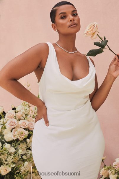 House of CB odette ivory draped morsiuspuku - rajoitettu painos Z000Z1162 häät
