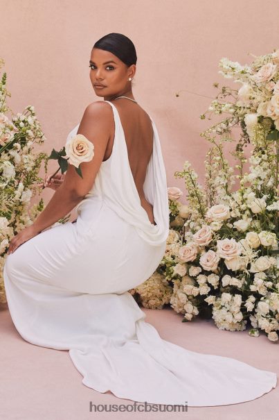 House of CB odette ivory draped morsiuspuku - rajoitettu painos Z000Z1162 häät