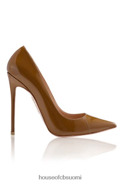 House of CB paris 5' tan kiiltonahkainen teräväkärkiset korkokengät Z000Z1128 kenkiä