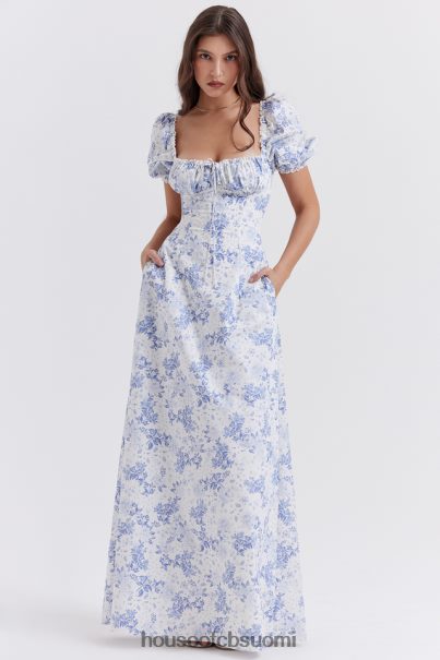 House of CB felizia blue print puff sleeve sundress Z000Z256 vaatetus