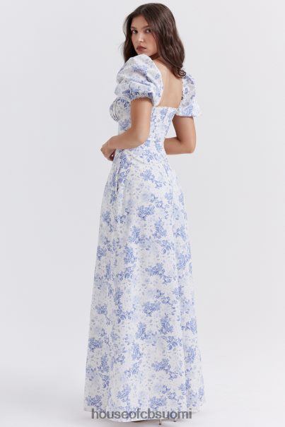 House of CB felizia blue print puff sleeve sundress Z000Z256 vaatetus