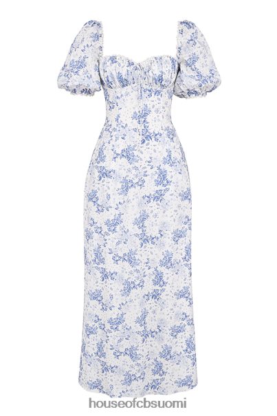 House of CB felizia blue print puff sleeve sundress Z000Z256 vaatetus