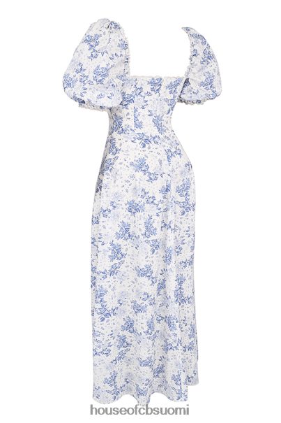 House of CB felizia blue print puff sleeve sundress Z000Z256 vaatetus