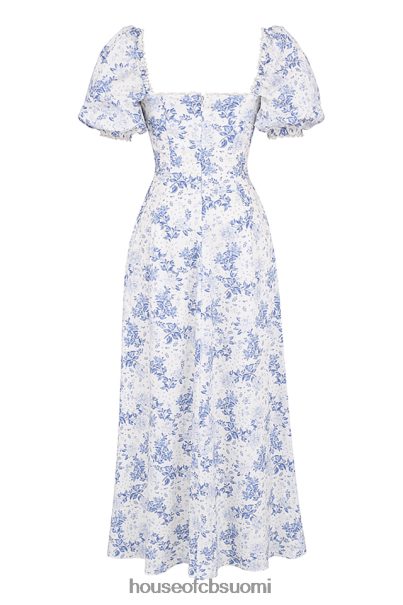 House of CB felizia blue print puff sleeve sundress Z000Z256 vaatetus