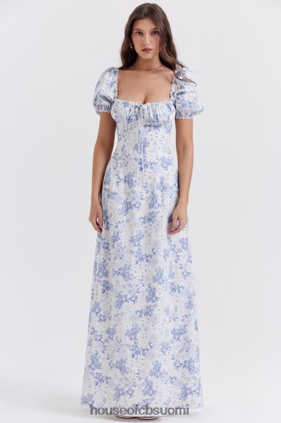 House of CB felizia blue print puff sleeve sundress Z000Z256 vaatetus