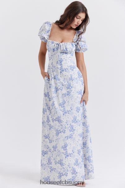 House of CB felizia blue print puff sleeve sundress Z000Z256 vaatetus