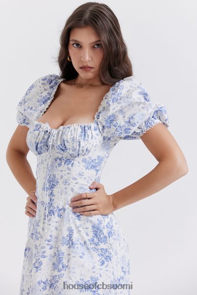 House of CB felizia blue print puff sleeve sundress Z000Z256 vaatetus