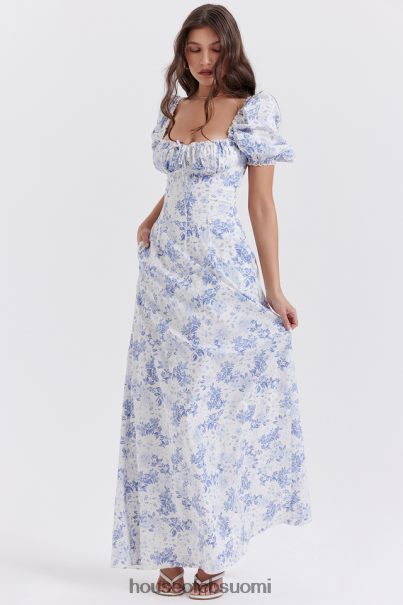 House of CB felizia blue print puff sleeve sundress Z000Z256 vaatetus