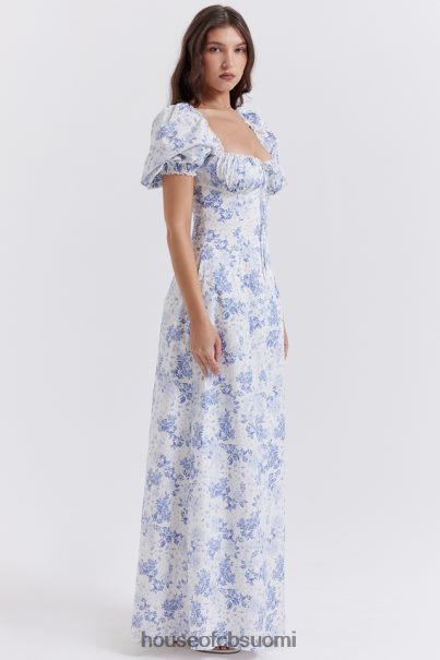 House of CB felizia blue print puff sleeve sundress Z000Z256 vaatetus