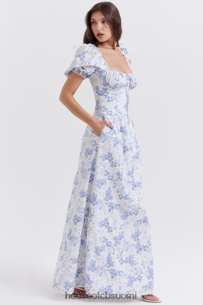 House of CB felizia blue print puff sleeve sundress Z000Z256 vaatetus