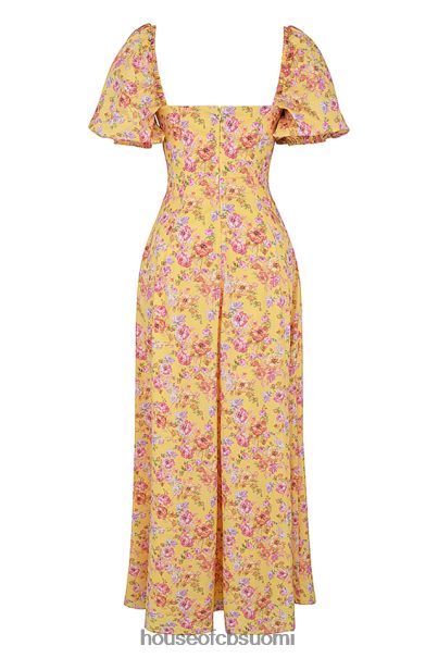 House of CB felizia butter print puff sleeve sundress Z000Z247 vaatetus