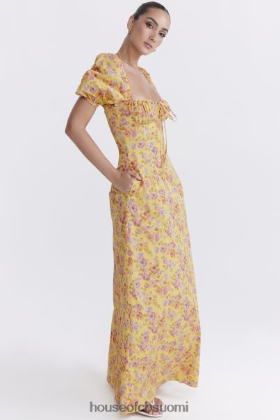 House of CB felizia butter print puff sleeve sundress Z000Z247 vaatetus