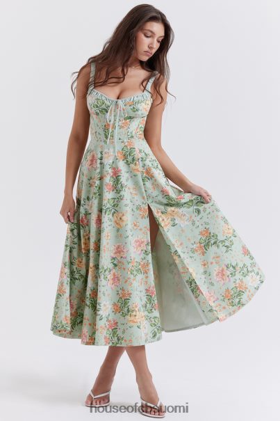 House of CB sabrina light jade print bustier sundress Z000Z249 vaatetus