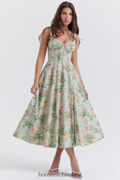 House of CB sabrina light jade print bustier sundress Z000Z249 vaatetus