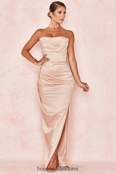 House of CB Adrienne champagne satiini olkaimeton mekko Z000Z622 vaatetus