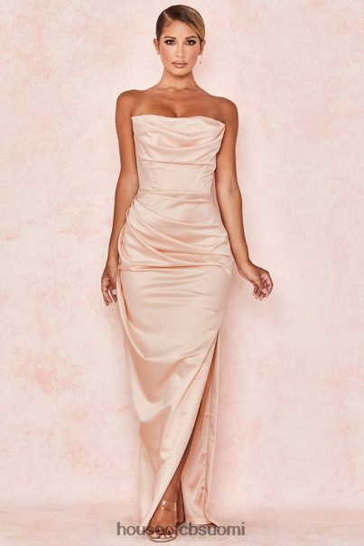 House of CB Adrienne champagne satiini olkaimeton mekko Z000Z622 vaatetus