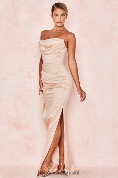 House of CB Adrienne champagne satiini olkaimeton mekko Z000Z622 vaatetus