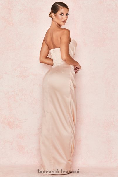 House of CB Adrienne champagne satiini olkaimeton mekko Z000Z622 vaatetus