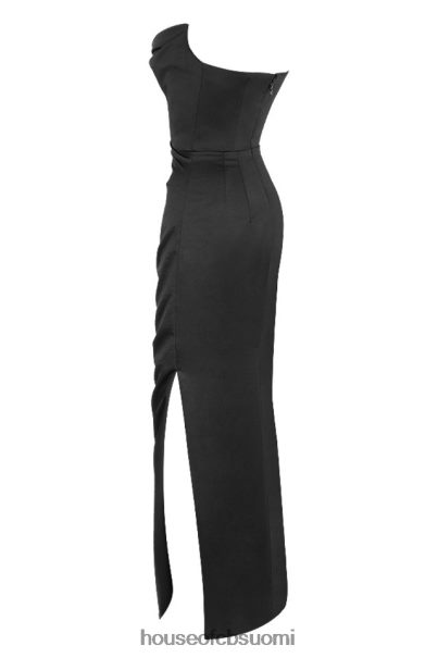House of CB adrienne musta satiini olkaimeton korsetti maxi Z000Z588 vaatetus