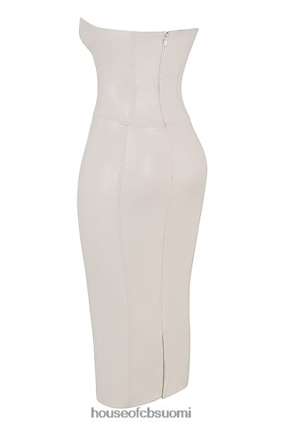 House of CB camilla ivory vegaaninen nahkainen olkaimeton mekko Z000Z381 vaatetus