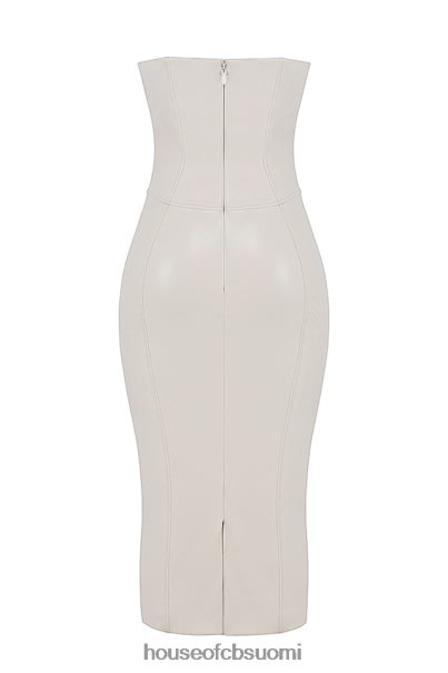 House of CB camilla ivory vegaaninen nahkainen olkaimeton mekko Z000Z381 vaatetus