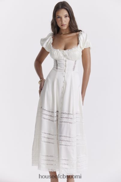House of CB eviana ivory aitoa silkkipuhvihihainen mekko Z000Z229 vaatetus
