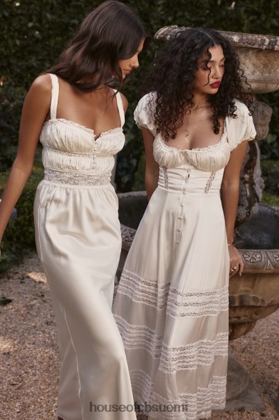 House of CB eviana ivory aitoa silkkipuhvihihainen mekko Z000Z229 vaatetus