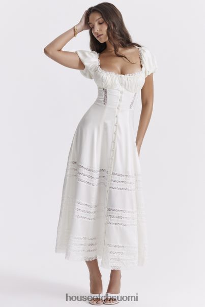 House of CB eviana ivory aitoa silkkipuhvihihainen mekko Z000Z229 vaatetus
