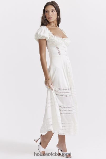 House of CB eviana ivory aitoa silkkipuhvihihainen mekko Z000Z229 vaatetus