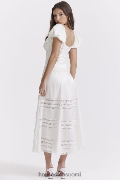 House of CB eviana ivory aitoa silkkipuhvihihainen mekko Z000Z229 vaatetus