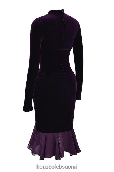 House of CB dahna tumman violetti samettikorsettimekko Z000Z327 vaatetus