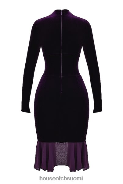 House of CB dahna tumman violetti samettikorsettimekko Z000Z327 vaatetus