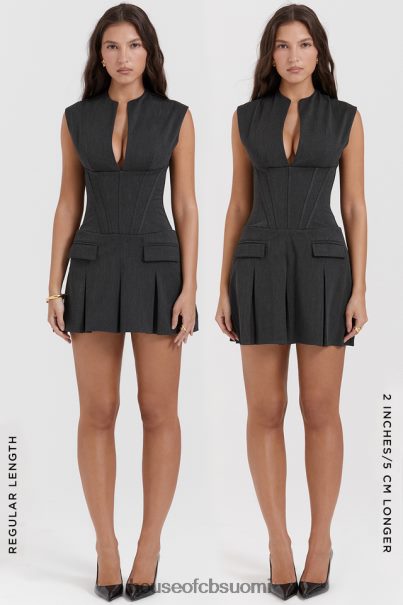 House of CB eleanor charcoal laskostettu korsettimekko Z000Z160 vaatetus
