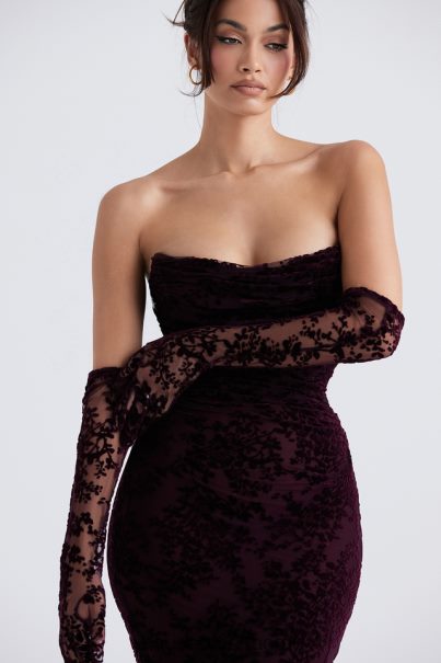House of CB isadora black cherry devore korsettimekko Z000Z351 vaatetus