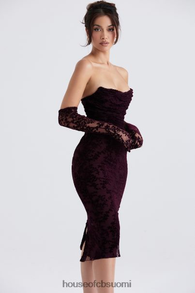 House of CB isadora black cherry devore korsettimekko Z000Z351 vaatetus