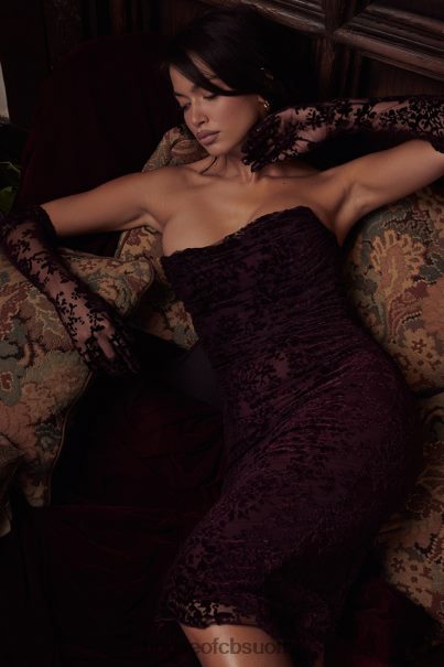House of CB isadora black cherry devore korsettimekko Z000Z351 vaatetus