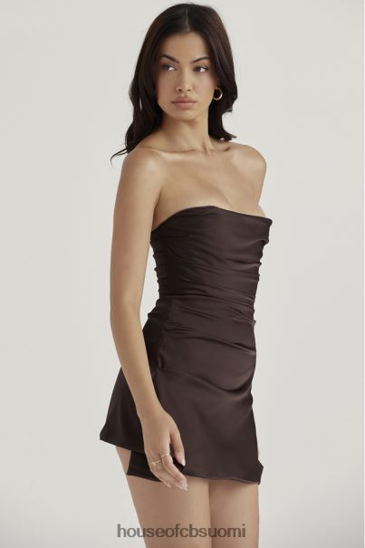 House of CB jasmine suklaalla draped olkaimeton korsetti mekko Z000Z418 vaatetus