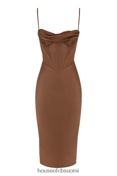 House of CB myrna suklaa satiini korsetti slip mekko Z000Z568 vaatetus