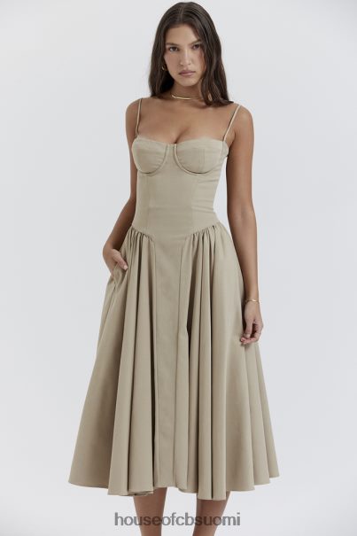 House of CB samaria taupe korsetti aurinkomekko Z000Z217 vaatetus