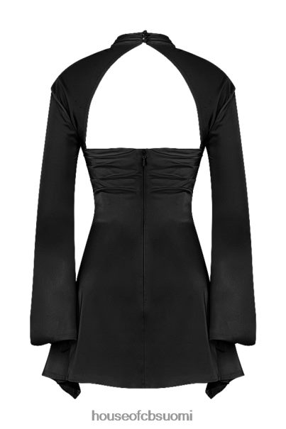 House of CB toira musta draped korsetti mekko Z000Z473 vaatetus