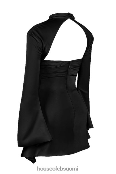 House of CB toira musta draped korsetti mekko Z000Z473 vaatetus